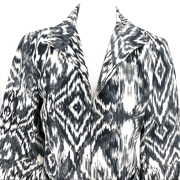 Lafayette 148 New York Black & White Cropped Blazer - Picture 2 of 10